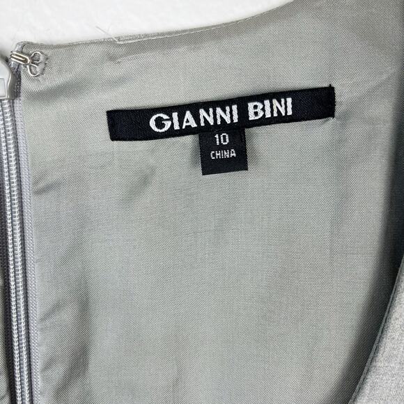 Gianni Bini Gray Sheath Dress Size 10 - Picture 9 of 12